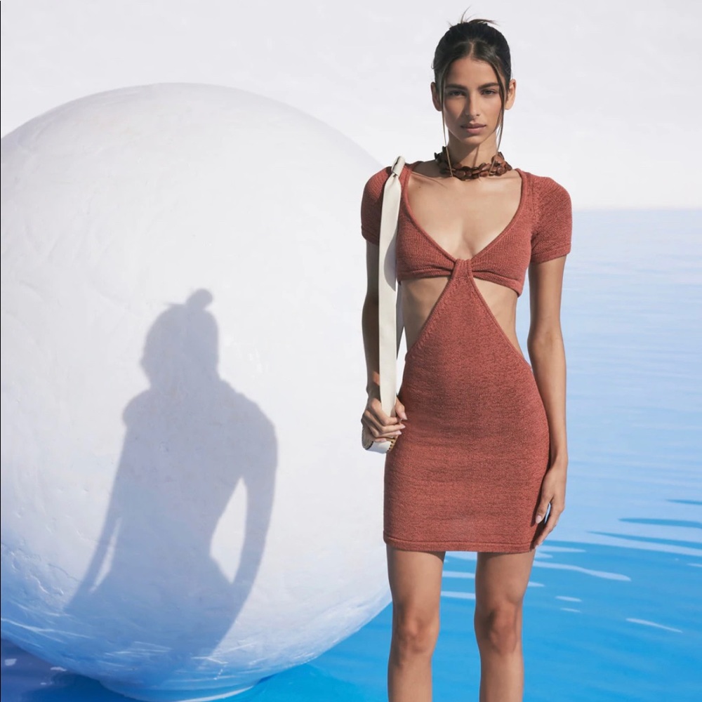 Cult Gaia Billie Knit dress in Jasper Size Small NWT